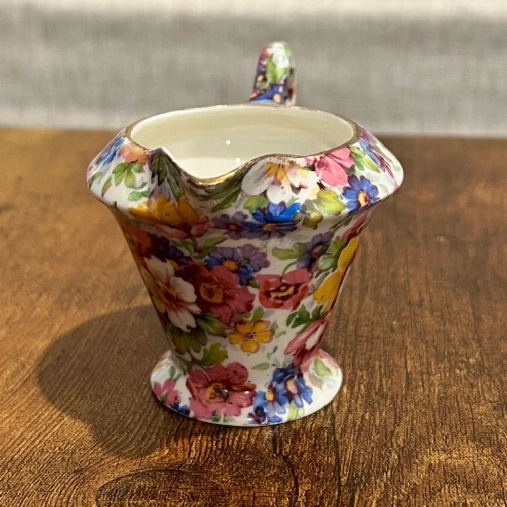 Royal Crown Pasadena Melody Chintz Creamer‎ Floral Tea Party Cottagecore Vintage